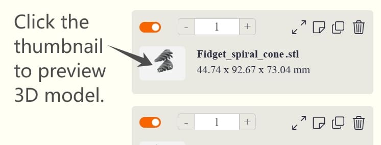preview 3d model_hi3dp platform